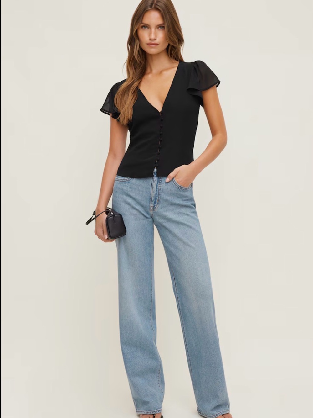 Dynamite Light Blue Wide-Leg Jeans